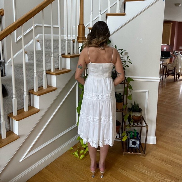 Ann Taylor LOFT Petite White Gown with Corset Top - Picture 3 of 11